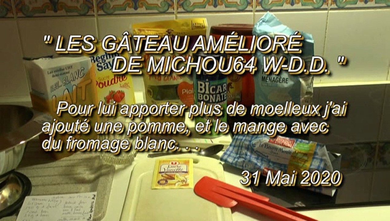 LE GÂTEAU AMÉLIORÉ DE MICHOU64 W-D.D. - 31 MAI 2020 - PAU - GÂTEAU SANS ŒUFS AUX PRUNEAUX D'AGEN  À LA POMME ET AU CHOCOLAT.