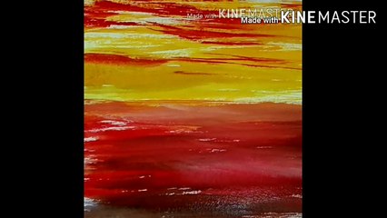 HOW TO DRAW A PAINTING VERY EASY AND QUICK WITH COLOUR ON PAPER .