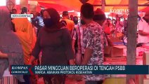 Pasar Mingguan Beroperasi Ditengah PSBB,Warga Abaikan Protokol Kesehatan