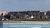 People enjoying the warm weather around Northern Ireland