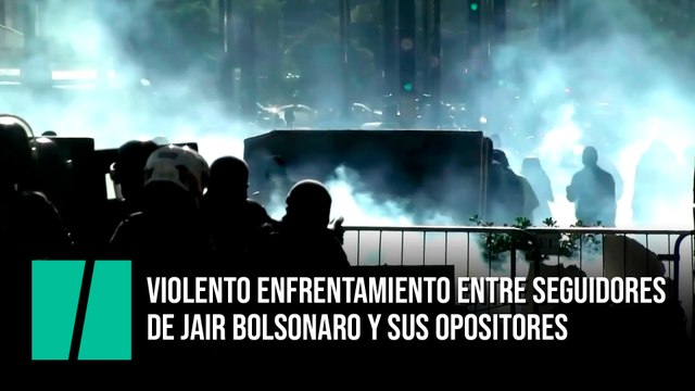 Violento enfrentamiento en Sao Paulo entre seguidores de Jair Bolsonaro y sus opositores