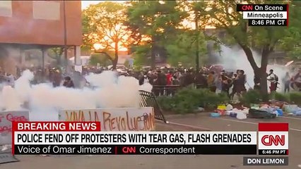 Escalating protests force CNN crew to flee to safety