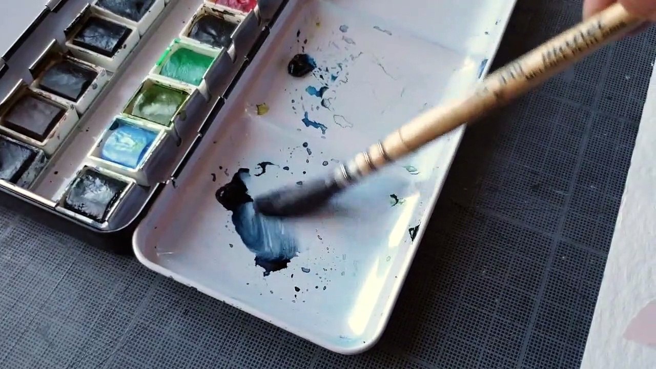 Technique, lavis à l'aquarelle / C. CASTILLO IBARRA