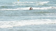 Bañistas estrenan las playas de Alboraya (Valencia) en la fase 2