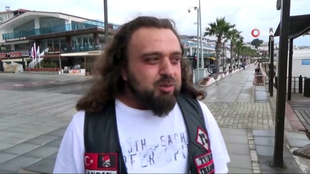 Didim’de plajlar yağış nedeniyle yine boş kaldı