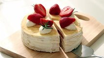 いちごのミルクレープの作り方 Strawberry Crepe Cake｜HidaMari Cooking