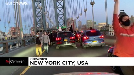 New York: a tüntetőké lett a Manhattan Bridge