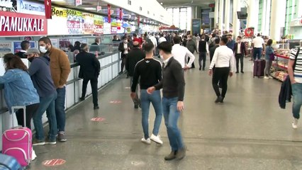 Seyahat kısıtlamasının kaldırılmasının ardından otogarlar doldu