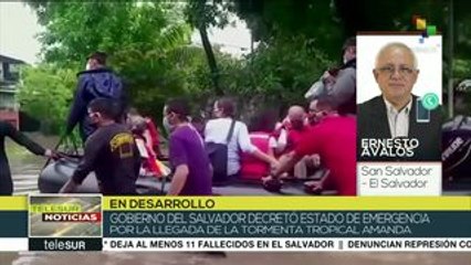 Tormenta Amanda causa 11 fallecidos en El Salvador y destrucción