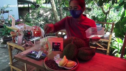 Durian fruit mixed with coffee is proving a hit with customers in Thailand