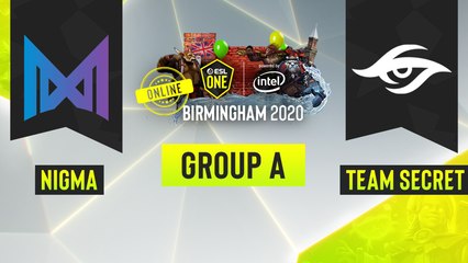 Dota2 - Team Secret vs. Team Nigma - Game 1 - ESL One Birmingham 2020 - Group A - EU