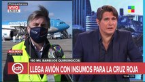 Llegó un avión con insumos médicos para la Cruz Roja Argentina