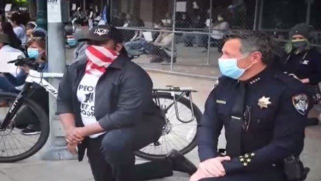 George Floyd's death: Miami Police kneels down to express solidarity with protesters