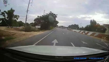Biker's Sudden Lane Change Causes Unexpected Swerve