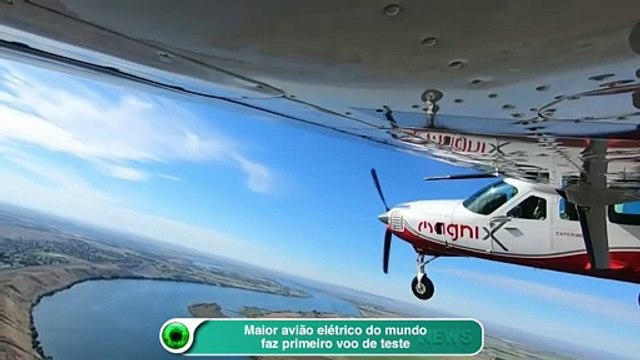 Maior avião elétrico do mundo faz primeiro voo de teste