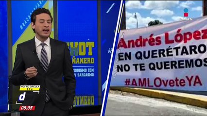 Manifestación con autos en contra de López Obrador