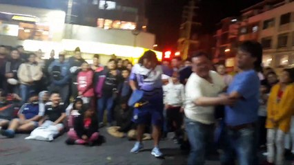 Pepe Rocky  el Virolo y huevito en la plaza de armas de chimbote