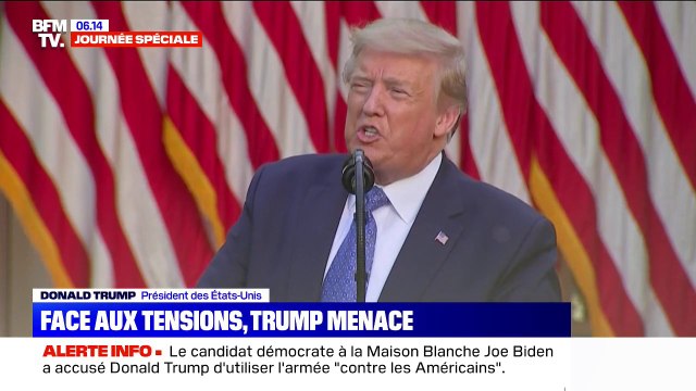 Donald Trump menace de déployer l’armée en cas d’échec d’un retour au calme