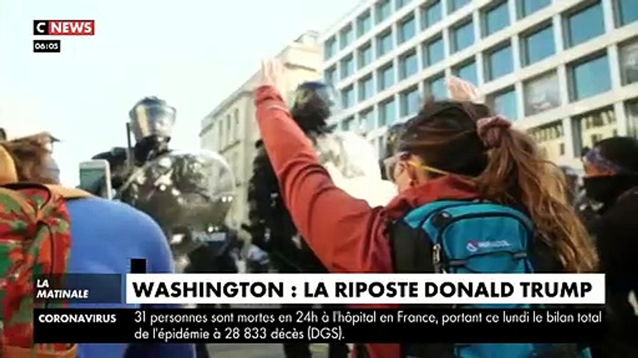 Mort de George Floyd - Donald Trump menace de déployer l'armée dans le pays et annonce des "milliers de soldats lourdement armés pour mettre un terme aux émeutes à Washington"