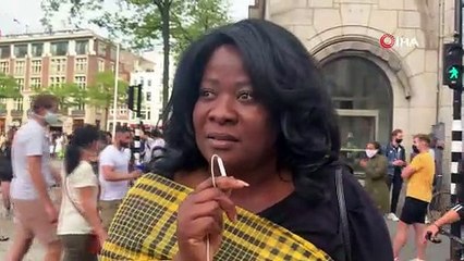 Hollanda’da Floyd cinayeti protesto edildi