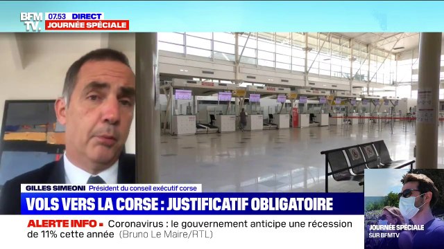 Transport aérien limité vers la Corse: Il faut d'urgence modifier ce décret , insiste Gilles Simeoni, président du conseil exécutif corse