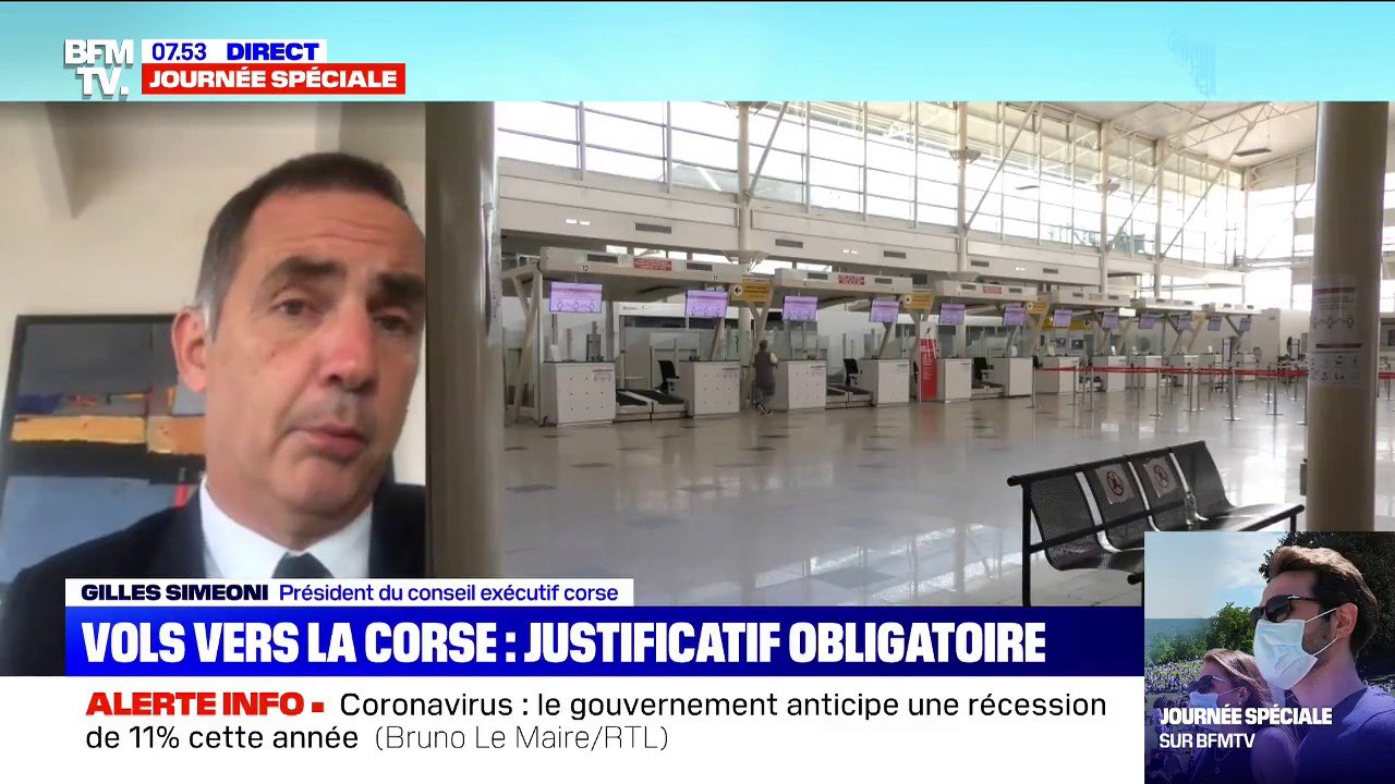 Transport aérien limité vers la Corse: "Il faut d'urgence modifier ce décret", insiste Gilles Simeoni, président du conseil exécutif corse