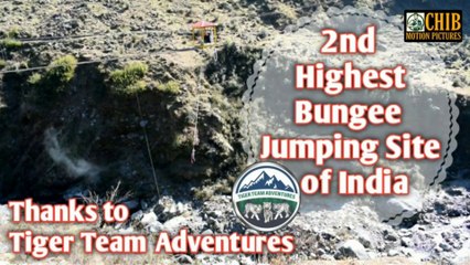 Bungee jumping at Bir Billing, Kangra, Himachal, 2nd highest in india, Tiger Team Adventures