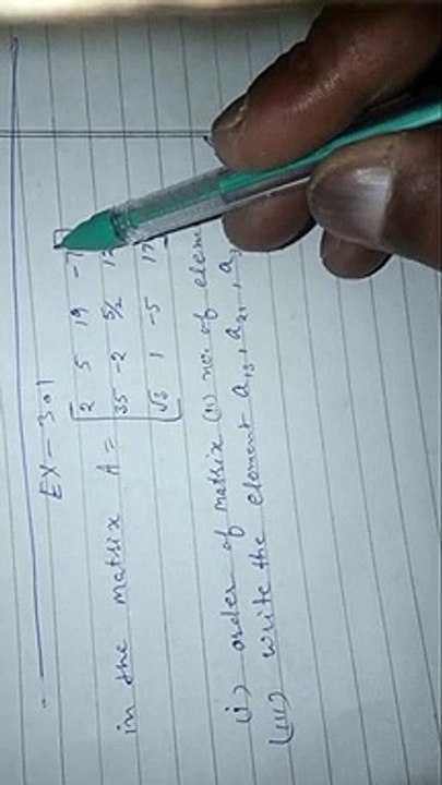 V. No.--1  Ex-- 3.1    class---12th   (matrix)