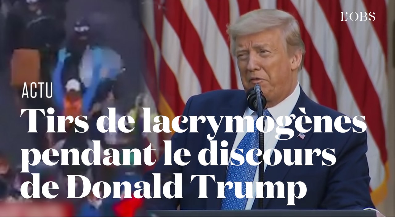 Pendant le discours de Trump, pluie de lacrymogènes devant la Maison-Blanche