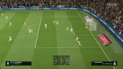 Real Madrid - Villarreal FC sur FIFA 20 : résumé et buts (Liga - 37e journée)