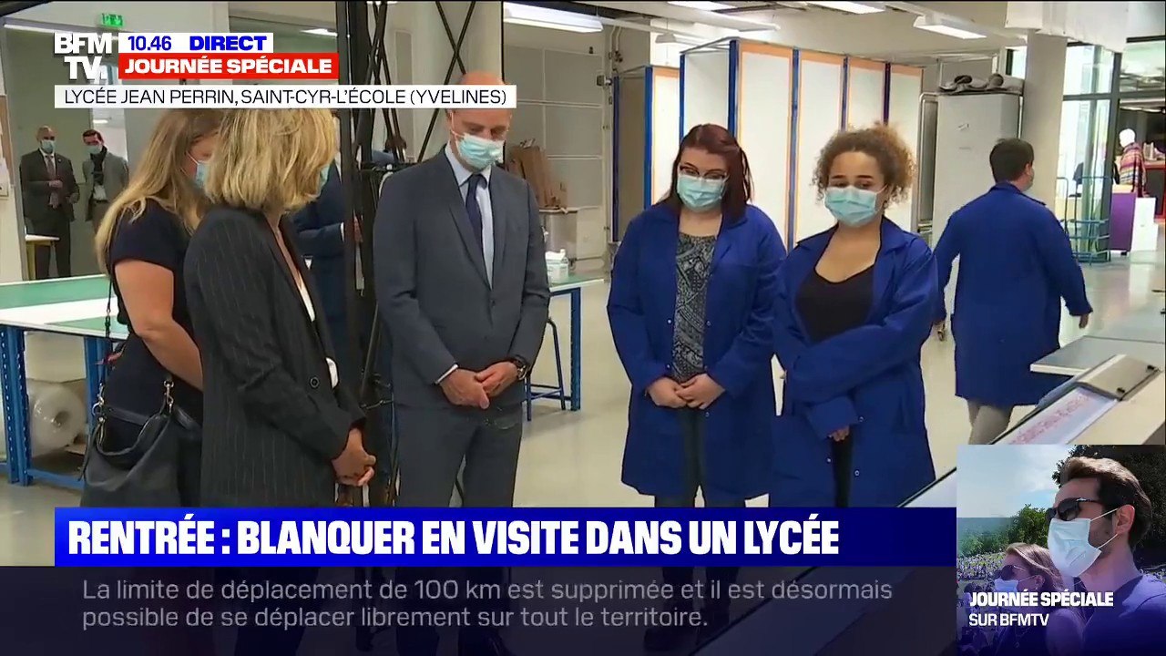 Déconfinement, phase 2: Jean-Michel Blanquer en visite dans un lycée des Yvelines