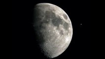 SHOOT FOR THE MOON - Amazing footage shows the ISS orbiting the moon with the Space X astronauts onboard