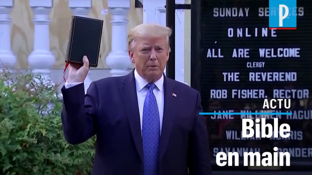 Donald Trump visite l'Eglise vandalisée après les heurts à Washington
