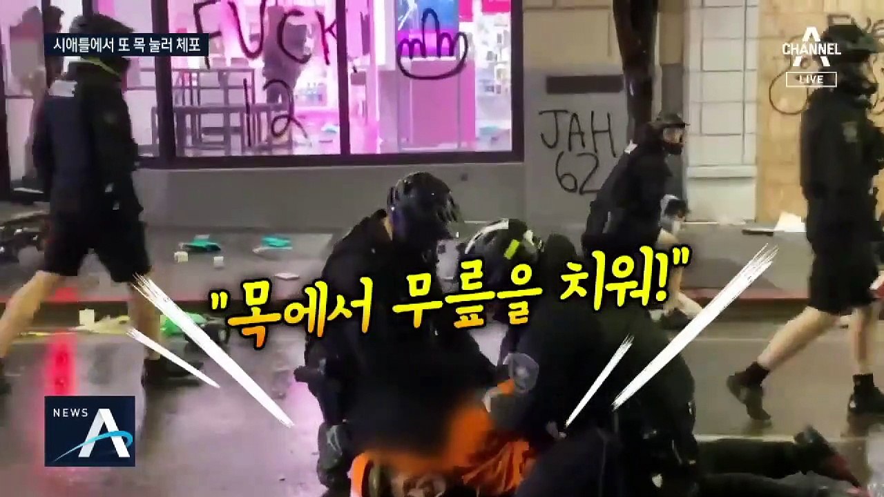 시위대에 또 목 눌렀다…美 경찰, 과도한 면책권 논란