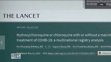L'étude sur la chloroquine de la revue scientifique THE LANCET est remise en cause