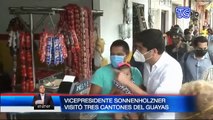 Vicepresidente Sonnenholzner visitó tres cantones del Guayas