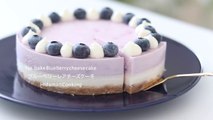 ブルーベリーのレアチーズケーキの作り方 No-Bake blueberry cream cheesecake｜HidaMari Cooking