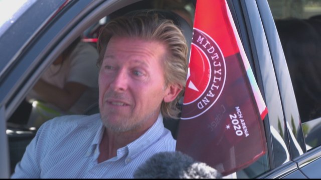 Denmark drive-in football matches attracts crowds