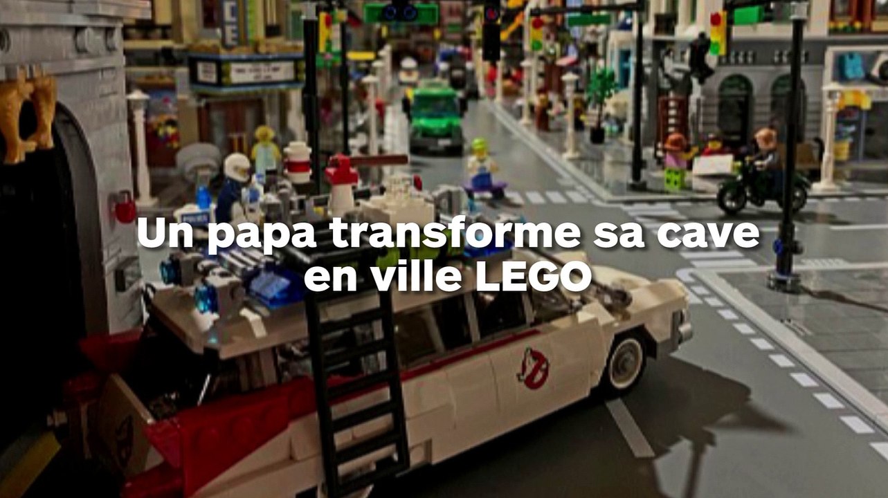 Un papa installe une gigantesque ville LEGO dans sa cave