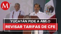 Gobernador de Yucatán pide a AMLO revisar tarifas de luz en el estado