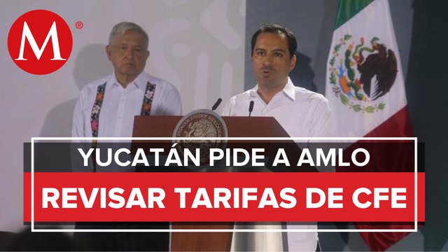 Gobernador de Yucatán pide a AMLO revisar tarifas de luz en el estado