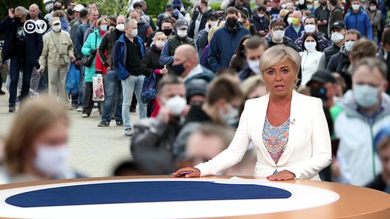 Протесты в Беларуси на фоне ареста блогера Тихановского и беспорядки в США. DW новости (01.06.2020)