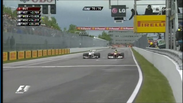 F1 Canada 2011 - Arrivo in volata tra Felipe Massa e Kamui Kobayashi