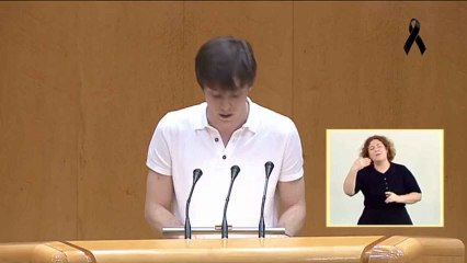 Eduardo Rubiño durante el pleno del Senado este martes