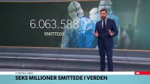 COVID-19; Seks millioner smittede i verden & under 100 er nu indlagt i Danmark | TV Avisen | DRTV @ Danmarks Radio
