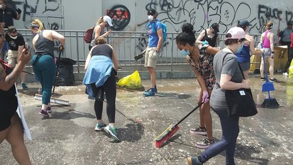 Volunteer Clean-Up Crews Activate After Protests