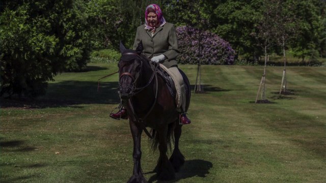 Queen Elizabeth Spotted Riding Her Horse at Windsor In First Sighting Since Lockdown Began