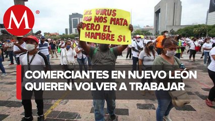 Protestan trabajadores de restaurantes y bares de NL; piden reactivación