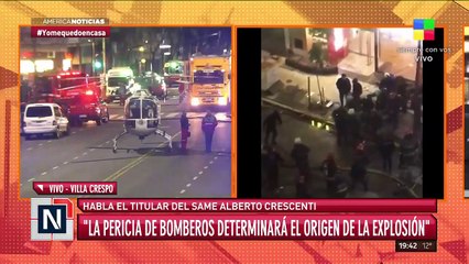 Alberto Crescenti desde la explosión en Villa Crespo: "Es un día muy triste, lamentablemente"