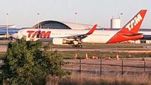 Boeing 767-300ER PT-MSV levantando poeira com seus motores em Fortaleza(02/06/2020)